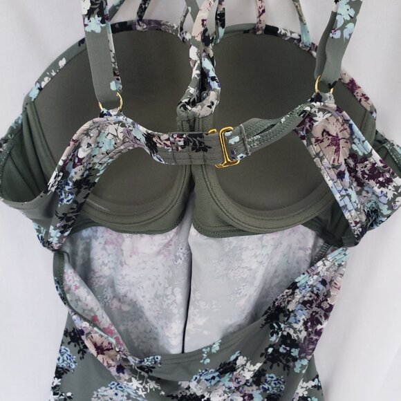 Ambrielle Woman Multicolor Strappy Push Up Top Piece Only Bathing Suit Size XL - Picture 13 of 13